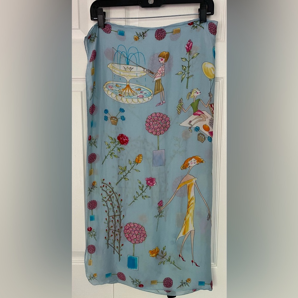 Echo Scarf Silk Scarf 35”x35” - Picture 6 of 9